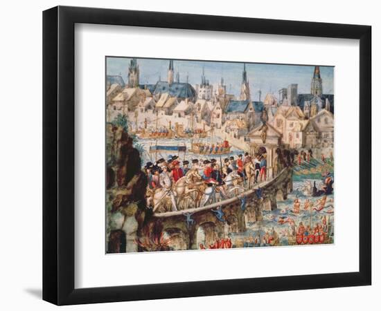 The Royal Entry Festival of Henri II (1519-59) into Rouen, 1st October 1550-French-Framed Giclee Print