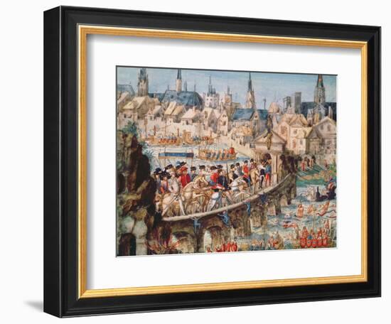 The Royal Entry Festival of Henri II (1519-59) into Rouen, 1st October 1550-French-Framed Giclee Print