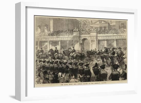 The Royal Entry into London, Sailors at the Admiralty Saluting-null-Framed Giclee Print