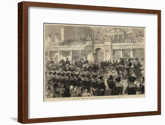 The Royal Entry into London, Sailors at the Admiralty Saluting-null-Framed Giclee Print