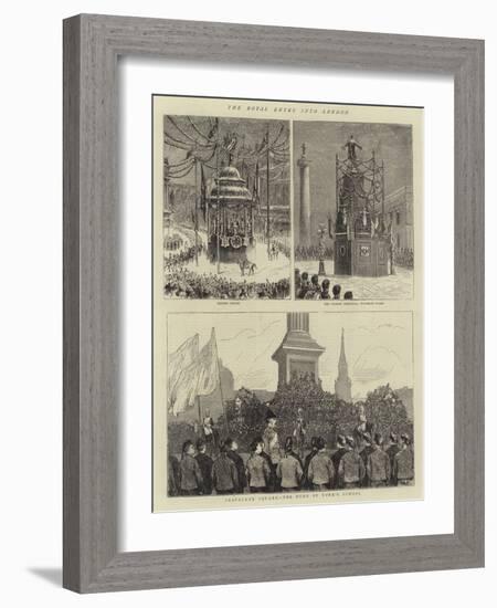 The Royal Entry into London-null-Framed Giclee Print
