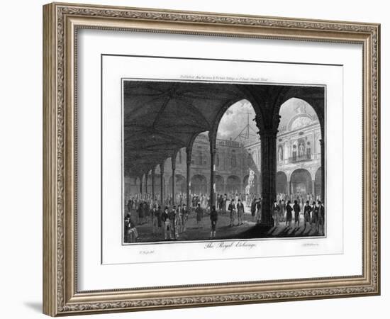 The Royal Exchange, London, 1804-Walker-Framed Giclee Print