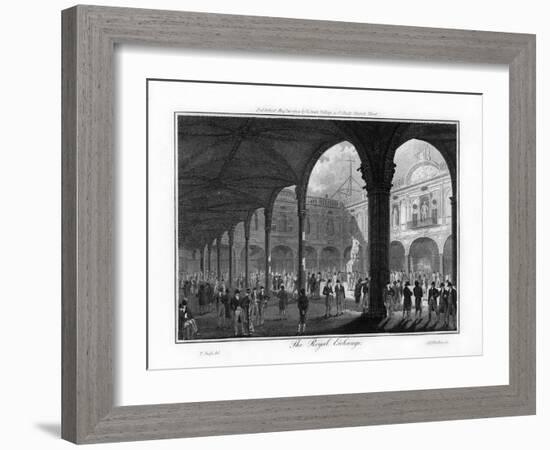 The Royal Exchange, London, 1804-Walker-Framed Giclee Print