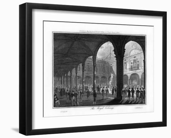 The Royal Exchange, London, 1804-Walker-Framed Giclee Print