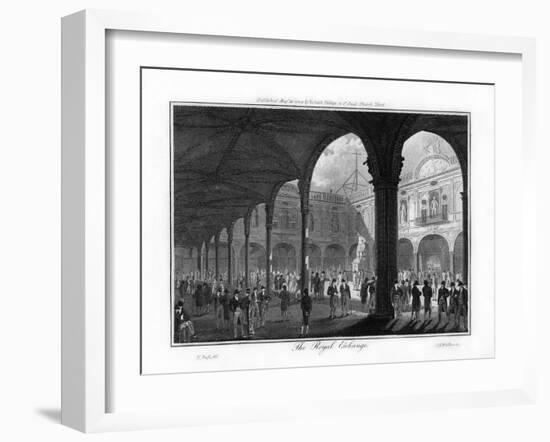 The Royal Exchange, London, 1804-Walker-Framed Giclee Print