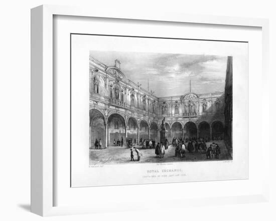 The Royal Exchange, London, 19th Century-J Woods-Framed Giclee Print