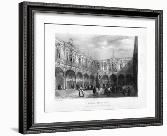 The Royal Exchange, London, 19th Century-J Woods-Framed Giclee Print