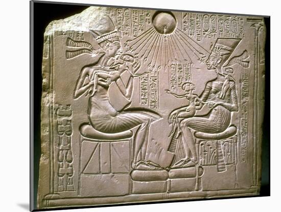 The Royal Family: Akhenaten, Nefertiti and their Children, Ca 1350 Bc-null-Mounted Photographic Print
