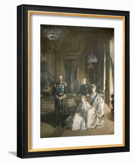 The Royal Family at Buckingham Palace, 1913-Sir John Lavery-Framed Giclee Print