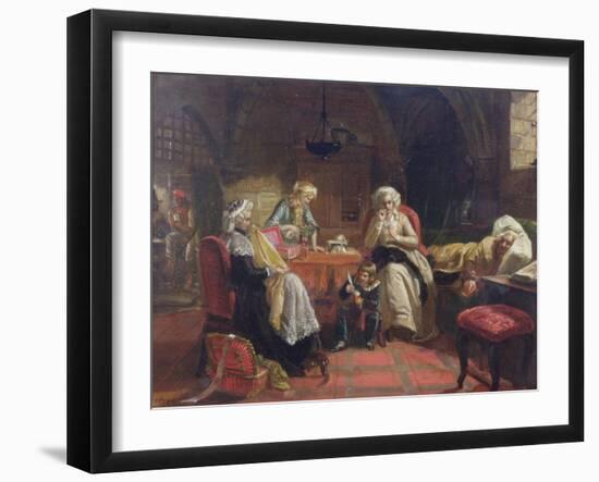 The Royal Family of France in the Temple-Edward Matthew Ward-Framed Giclee Print