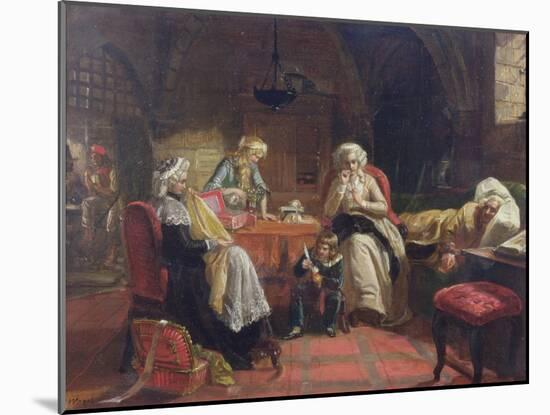 The Royal Family of France in the Temple-Edward Matthew Ward-Mounted Giclee Print