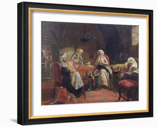 The Royal Family of France in the Temple-Edward Matthew Ward-Framed Giclee Print