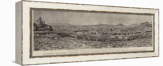 The Royal Greek Wedding, a Panoramic View of Athens in 1889-null-Framed Premier Image Canvas