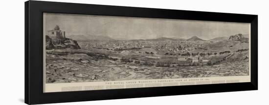 The Royal Greek Wedding, a Panoramic View of Athens in 1889-null-Framed Giclee Print