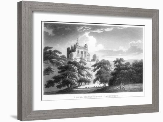 The Royal Greenwich Observatory, Flamsteed House, Greenwich Park, London, C1820-null-Framed Giclee Print