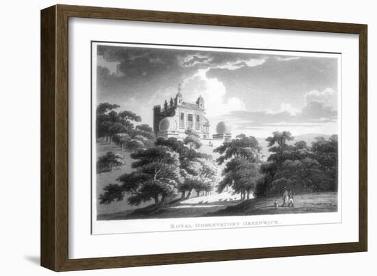 The Royal Greenwich Observatory, Flamsteed House, Greenwich Park, London, C1820-null-Framed Giclee Print