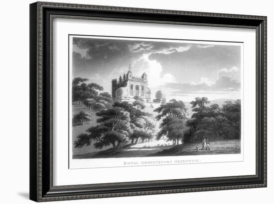 The Royal Greenwich Observatory, Flamsteed House, Greenwich Park, London, C1820-null-Framed Giclee Print