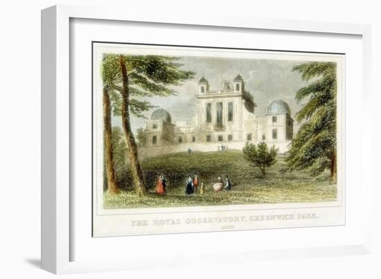 The Royal Greenwich Observatory, Flamsteed House, Greenwich Park, London, C1835-null-Framed Giclee Print