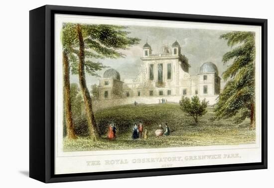 The Royal Greenwich Observatory, Flamsteed House, Greenwich Park, London, C1835-null-Framed Premier Image Canvas