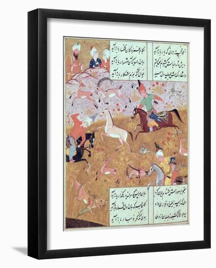 The Royal Hunt, from a Book of Poems by Hafiz Shirazi-null-Framed Giclee Print