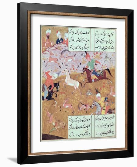 The Royal Hunt, from a Book of Poems by Hafiz Shirazi-null-Framed Giclee Print