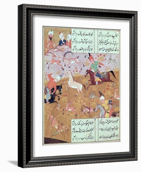 The Royal Hunt, from a Book of Poems by Hafiz Shirazi-null-Framed Giclee Print