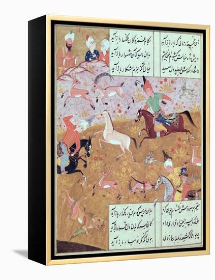 The Royal Hunt, from a Book of Poems by Hafiz Shirazi-null-Framed Premier Image Canvas