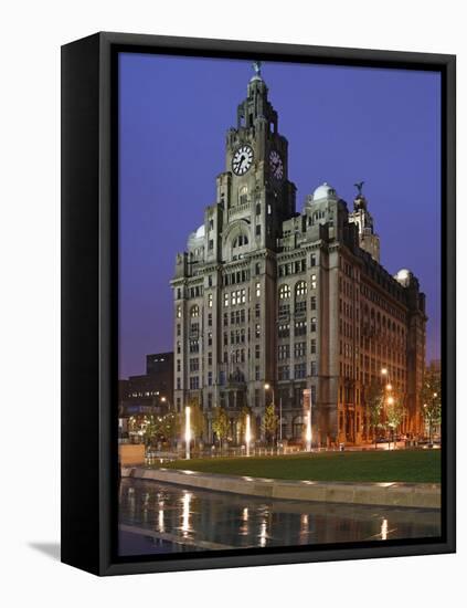 The Royal Liver Building Is a Grade I Listed Building Located in Liverpool, England, Pier Head-David Bank-Framed Premier Image Canvas