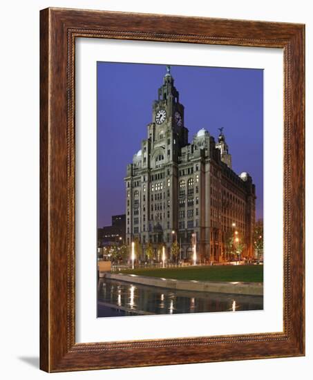 The Royal Liver Building Is a Grade I Listed Building Located in Liverpool, England, Pier Head-David Bank-Framed Photographic Print