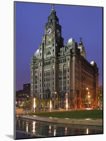 The Royal Liver Building Is a Grade I Listed Building Located in Liverpool, England, Pier Head-David Bank-Mounted Photographic Print