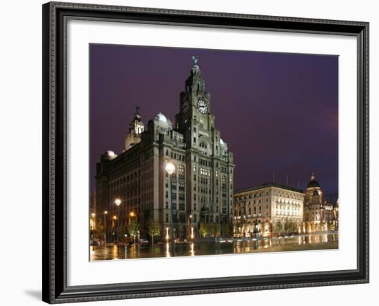 The Royal Liver Building Is a Grade I Listed Building Located in Liverpool, England, Pier Head-David Bank-Framed Photographic Print