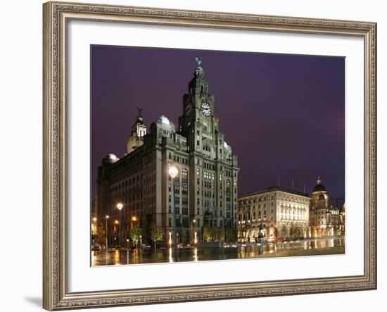 The Royal Liver Building Is a Grade I Listed Building Located in Liverpool, England, Pier Head-David Bank-Framed Photographic Print