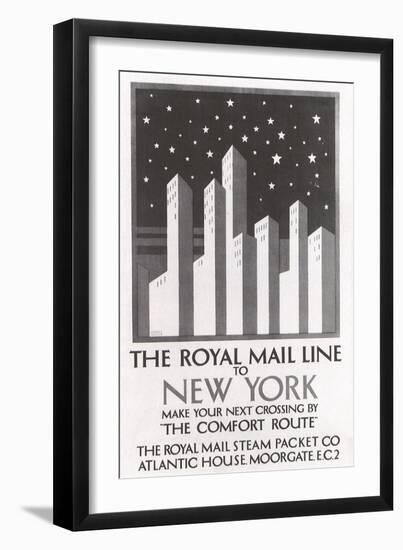 The Royal Mail Line to New York, c.1925-Horace Taylor-Framed Giclee Print
