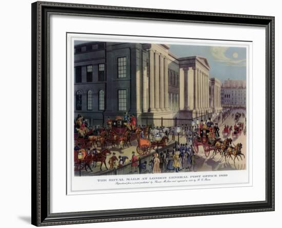 The Royal Mails at London General Post Office, 1830-R Reeves-Framed Giclee Print