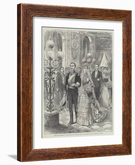 The Royal Marriage at the Chateau D'Eu, Wedding Party Leaving the Chapel and Crossing the Hall-null-Framed Giclee Print