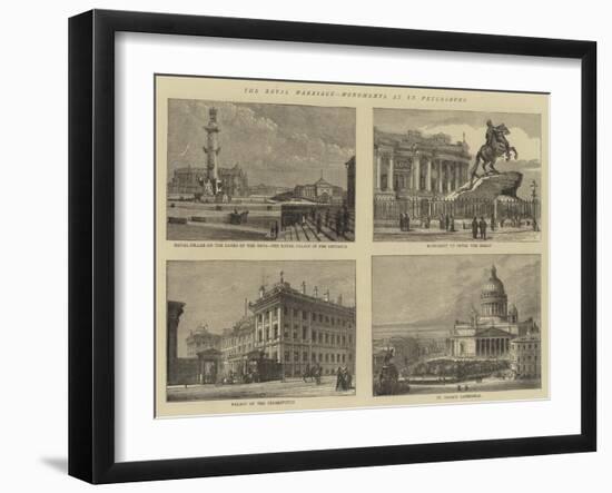 The Royal Marriage, Monuments at St Petersburg-null-Framed Giclee Print