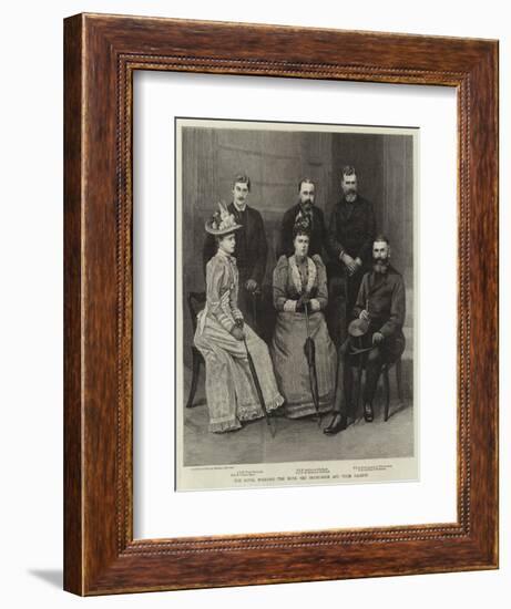 The Royal Marriage, the Bride and Bridegroom and their Parents-null-Framed Giclee Print