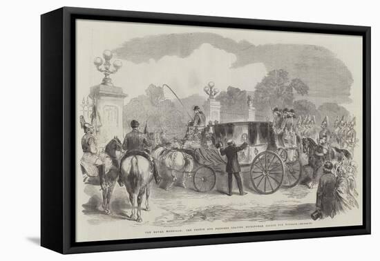 The Royal Marriage, the Prince and Princess Leaving Buckingham Palace for Windsor-null-Framed Premier Image Canvas
