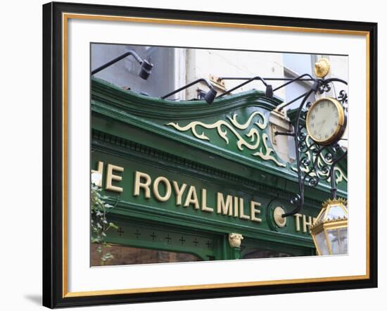 The Royal Mile Pub, Old Town, Edinburgh, Scotland, Uk-Amanda Hall-Framed Photographic Print