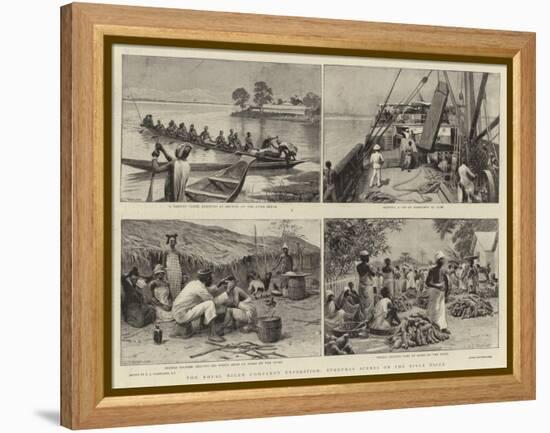 The Royal Niger Company's Expedition, Everyday Scenes on the River Niger-Charles Joseph Staniland-Framed Premier Image Canvas