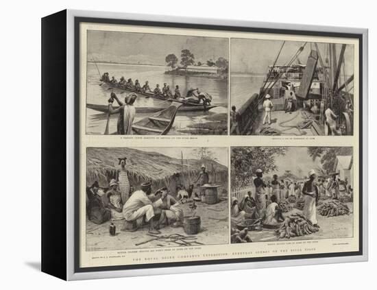 The Royal Niger Company's Expedition, Everyday Scenes on the River Niger-Charles Joseph Staniland-Framed Premier Image Canvas