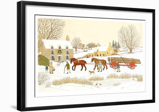 The Royal Oak in winter-Vincent Haddelsey-Framed Limited Edition