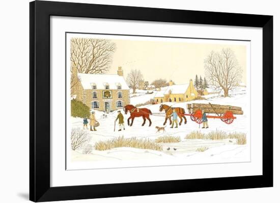 The Royal Oak in winter-Vincent Haddelsey-Framed Limited Edition