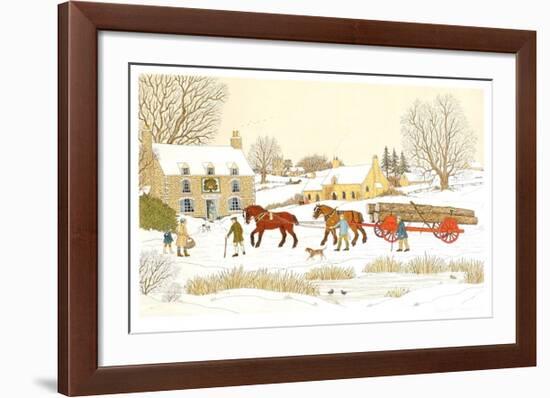 The Royal Oak in winter-Vincent Haddelsey-Framed Limited Edition