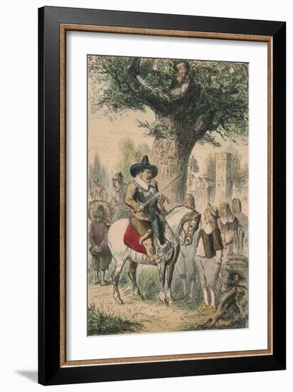 The Royal Oak, the Penderell Family Have No Idea Where Charles Is!!!, 1850-John Leech-Framed Giclee Print