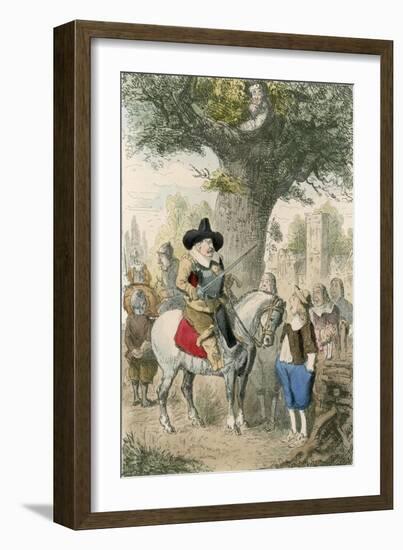 The Royal Oak, the Penderell Family Have No Idea Where Charles Is!!!-John Leech-Framed Giclee Print