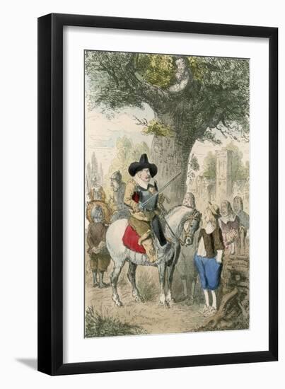 The Royal Oak, the Penderell Family Have No Idea Where Charles Is!!!-John Leech-Framed Giclee Print