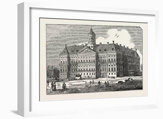 The Royal Palace at Amsterdam, the Netherlands-null-Framed Giclee Print