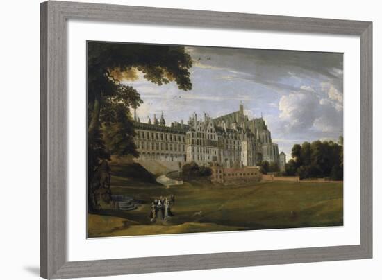 The Royal Palace in Brussels (The Palace of Coudenberg)-Pieter Brueghel the Younger-Framed Premium Giclee Print