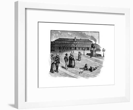 The Royal Palace, Naples, Italy, C1888-null-Framed Giclee Print